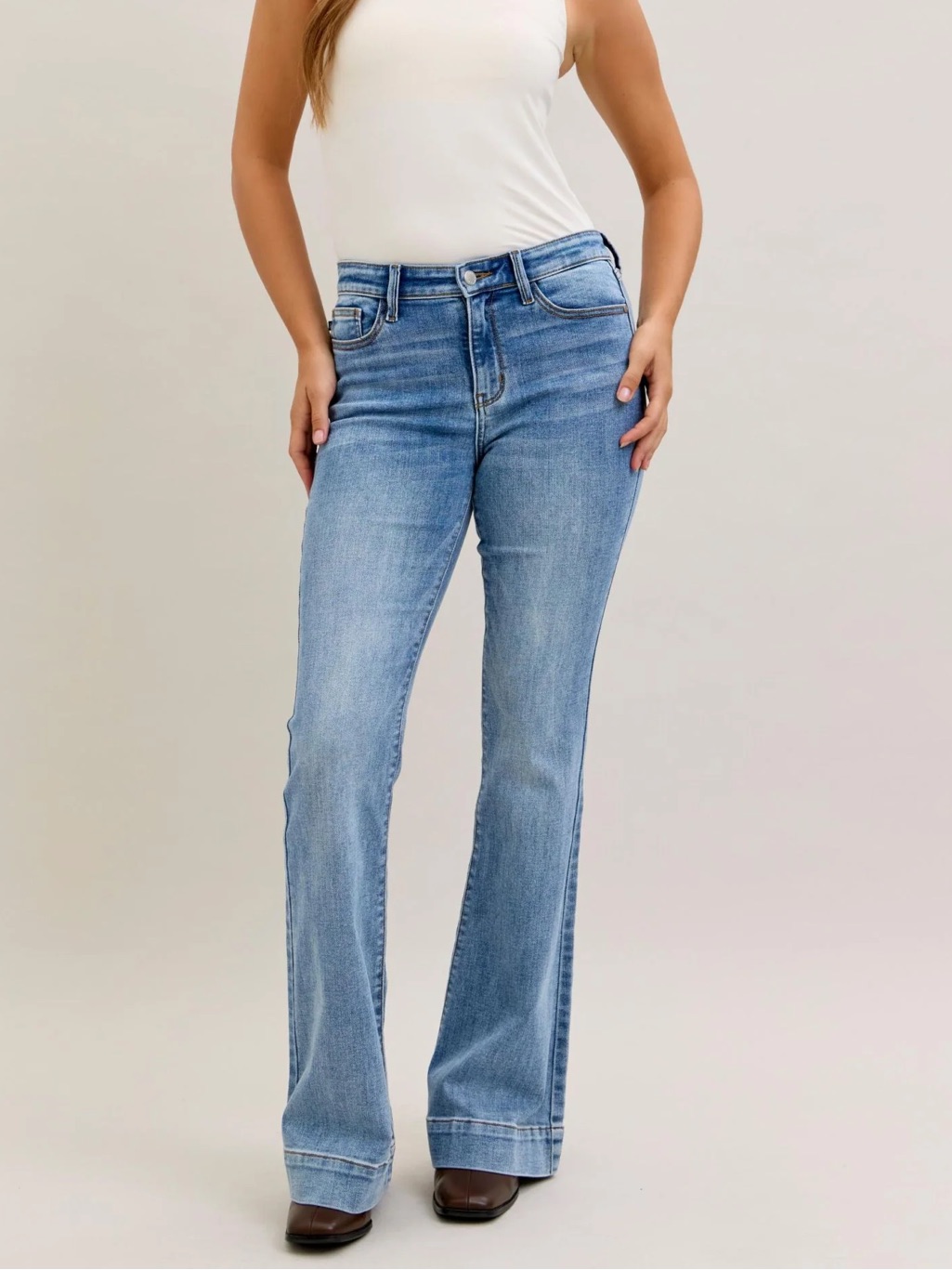Judy Blue Trouser Flare Denim Jeans Size 30 Size 11 Jb82676